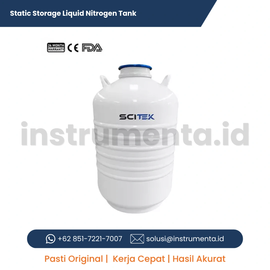 Authorized Distributor Static Storage Liquid Nitrogen Tank Scitek LNC-S Series Tangki Nitrogen Cair untuk Penyimpanan Kriogenik Jangka Panjang Laboratorium